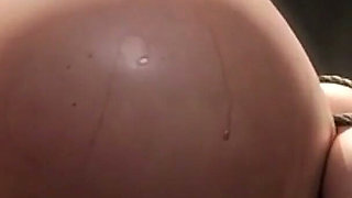 Poor Pregnant Girl Tied up - Massive Belly & Horny in Bondage