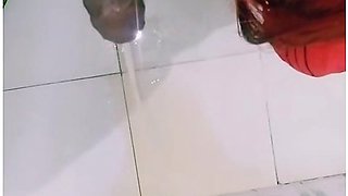 My Black Lover Pissing Before Sitting On Him To Fuck