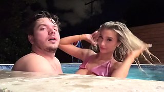 Fucking My Stepsister Home Alone In The Pool Together - Cas