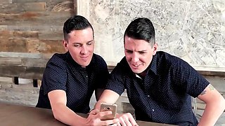 Slutty teen's cunt gets pounded by horny twin brothers