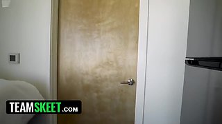 Stepdad Helps Stepdaughter Jill Kassidy With Biology Homework