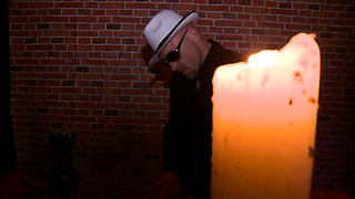 Lovely masked ebony gets a warm load in her mouth