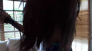BrookeSkye combing hair nude