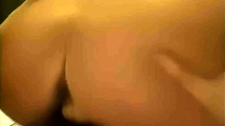 Big boobed babe tit fucks a lucky fuckpole