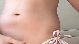 Tiny small tits shemale gets stuffed