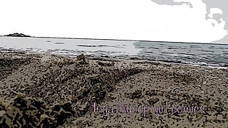 Your Stepsister Masturbates on the Beach