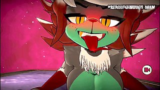 3d anime gameplay, 3d demon girl, 3d furry