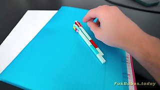 Blondie Yam-sized Jugs College girl Pounded By Schoolteacher