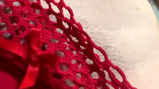 Russian girl pees in dirty panties with dirty talk