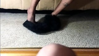 Twink Crossdresser Fucks in Stockings