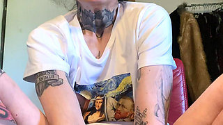 Creamy Orgasm on a Big Dildo