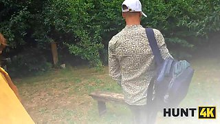 Emejota and Alexander Tda Stretch Her Tight Hole Deep in the Lush Forest Outdoors