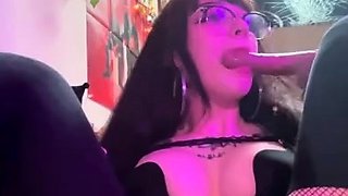 Big boobs camgirl rides her toy on webcam