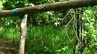 Pink labia close up of naive brunette