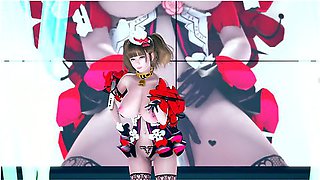 3d Animation Idol In Slut Suit On The Stage Sexy Dance Mmd