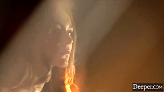 Innocent Petite Blonde Della Cate Takes BBC Deep - Deepthroat, Doggystyle & Cum on Tits