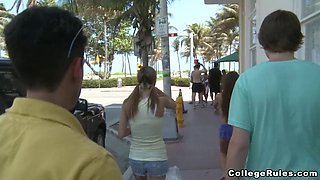 College Rules: Big Ass & Big Natural Tits Teens Get Wild in Miami's Outdoor Spring Break Bang Bro Fest!