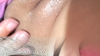College girl masturbates with a fan