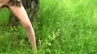 Blonde teen stuffed with cock outdoors