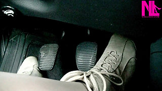 Driving and Pedal Pumping in Suede Soft Flat Boots