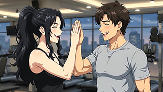 Private Trainer seduce hot boy while exercise and suck his dick