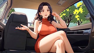 Internal ejaculation, big tits, animated