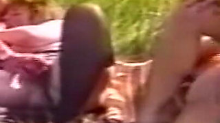 Brunette Babe Outdoor Pussy Eating and Hardcore Fucking