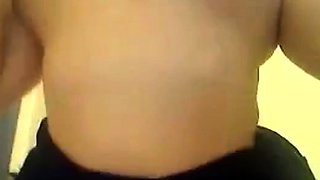 Big-Titted Webcam Girl Self-Sucks Hands-Free