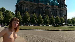 Daring Nude Exposure in the Heart of the City