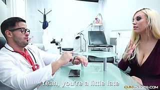Horny doctor pleases Blondie Fesser by fucking her roughly