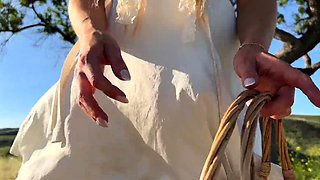 Blonde Beauty with Big Butt Masturbates Solo