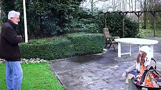 Old dirty man fucks teen hot young bi first