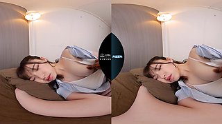 Japanese delivers sensual POV in sleeping VR passion