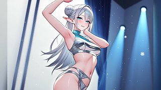 Silver Ice Elf Crystal Palace Dance - Sexy AI Babes