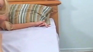 Blonde milf with pierced pussy cuckold on her husband