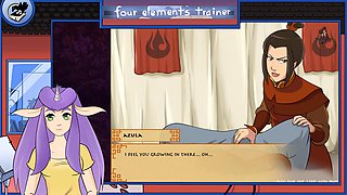 Shaved cutie gives a handjob as a vtuber babe