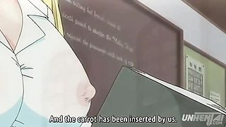 Hot Japanese MILF Teacher Caught Fingering Herself in Class - Uncensored Hentai