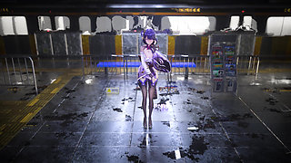 [mmd] Raiden Shogun Phone Number Oversized Cup Big Breasts Riding Dance Sex Sex