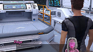 Stranded in Space - Blue Haired Big Tits MILF Wants to Talk