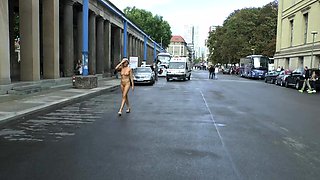 Beautiful amateur blonde barmaid paid sex in public