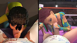 3DGSPOT Super hot Chicks Inhale A Gigantic Hard-on In SPLIT SCREEN COMP! 3 DIMENSIONAL TOON PORNO! - Juliana Grandi