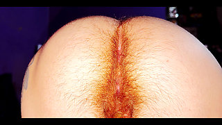 Close-up of hairy butt during my pregnancy
