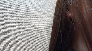 Asian college teen sucking cock