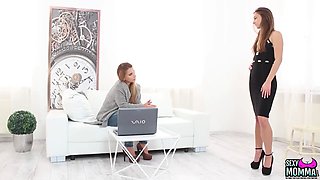 Sexy momma - nosey cougar step mom screws teenage step daughter after finding her all over porn websites!