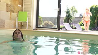 Nubile Bikini Babe And Older Lesbian Woman