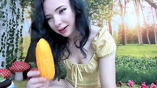 Jessy funny amateur teen brunette toying