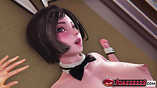 Sexy Ayako in Subway 3D Animation - Experience Pussy Licking Close-up with Moans, Standing G Spot Stimulation for Tight Pussy