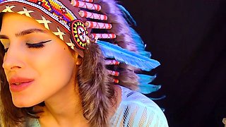 Close up teen foot worship