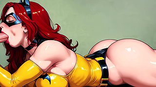 Yoghurt Party: 3D Comic Latex Vigilante POV (4k, Uncensored Ai Hentai)