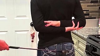 Blonde fetish slut spanked with passion